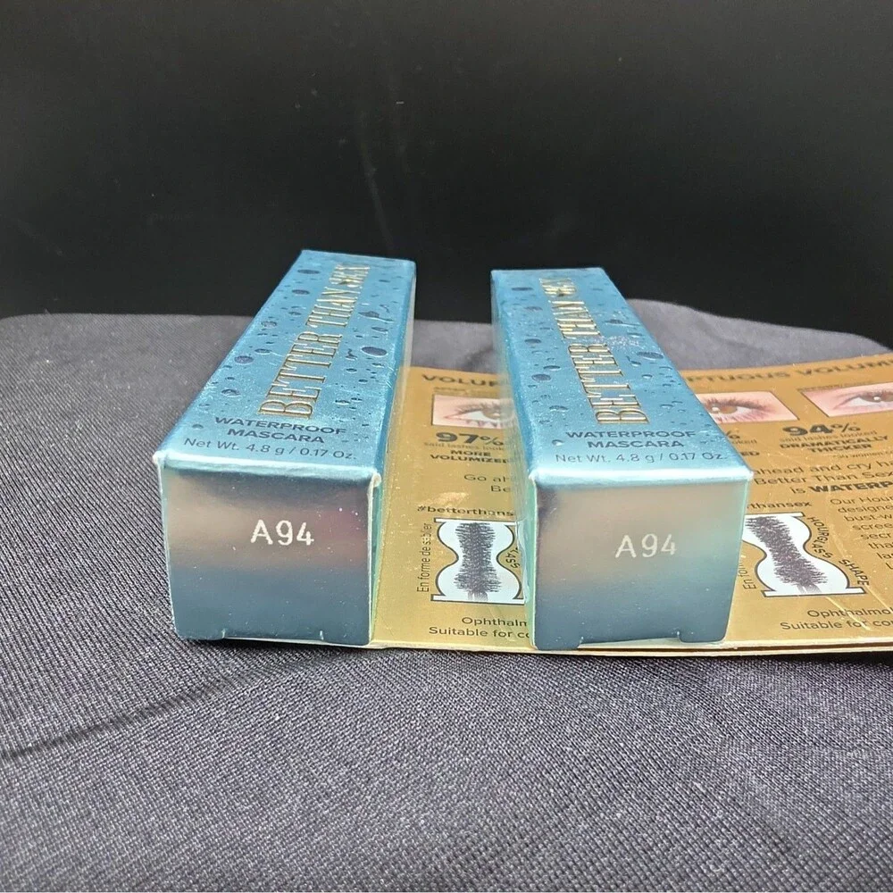 Too Faced Better Than Sex Waterproof Mascara Black 0.17 oz Set of 2 NIB